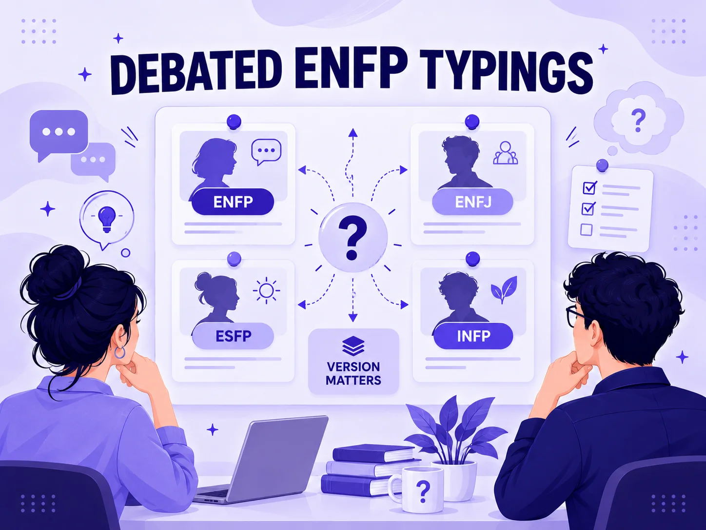 Some ENFP character typings change by version, adaptation, author interpretation, and the evidence readers prioritize. Debated ENFP character typings with version matters and alternative personality types